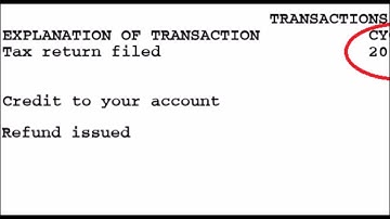 2017 Tax Year, Tax Transcripts: What is a Cycle Code?