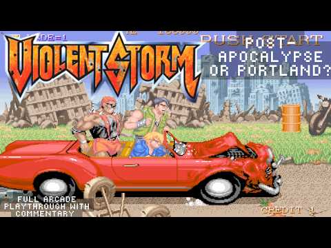 Violent Storm 1993 Full Arcade Game Playthrough With Commentary