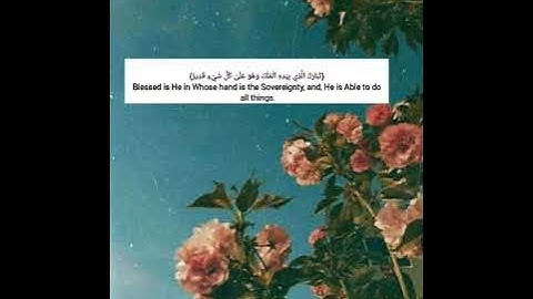 ماتيسر من سورة الملك🌿.