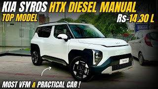 New Kia Syros HTX 2025 Diesel Manual TOP Model🔥  - MOST PRACTICAL CAR UNDER 15 Lakhs #kiasyros2025