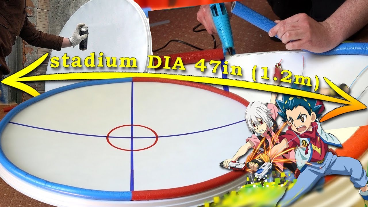 How to make primitive STADIUM BEYBLADE Z: 47in(1.2m) - YouTube