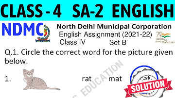 NDMC Class 4 English Assignment SET B || Class 4 English SA2 Final Exam Solution