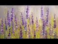 Easy Lavender Painting with Cotton Swabs | Acrylic Tutorial Step by Step for Beginners
