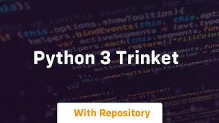 python 3 trinket