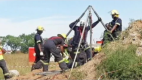 Dozens of illegal miners trapped underground in South Africa