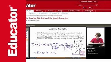 Statistics: Sampling Distribution of a Sample Proportion (Central Limit Theorem)
