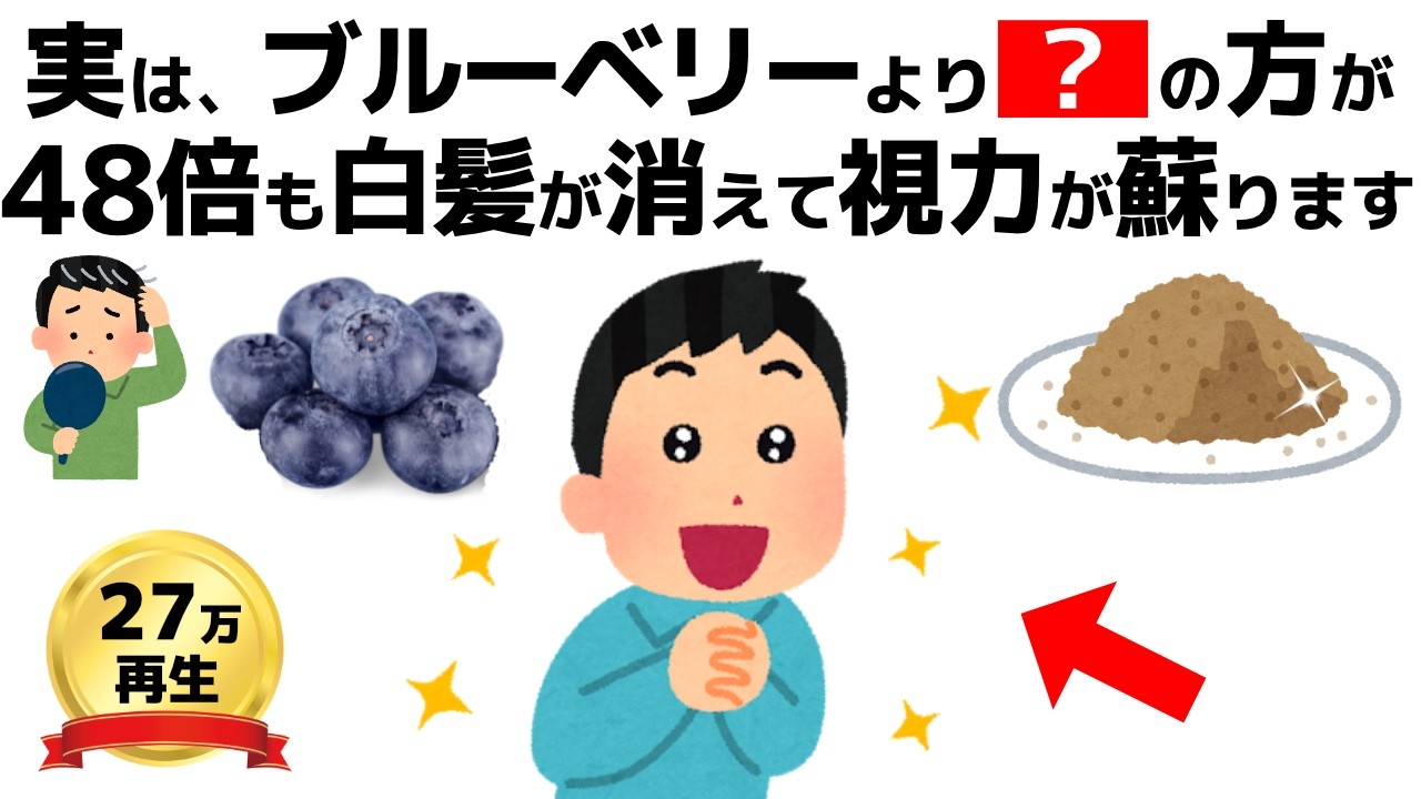 【保存版】ブルーベリーは古い？40代から白髪と視力が劇的に若返る「3つの最強パウダー」とは【誰かに話したくなる健康雑学】