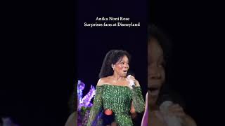 Anika Noni Rose voice of Princess Tiana performing at Disneyland
