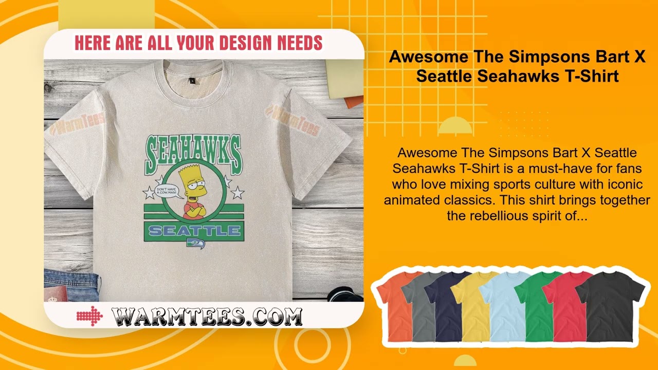 Awesome The Simpsons Bart X Seattle Seahawks T-Shirt