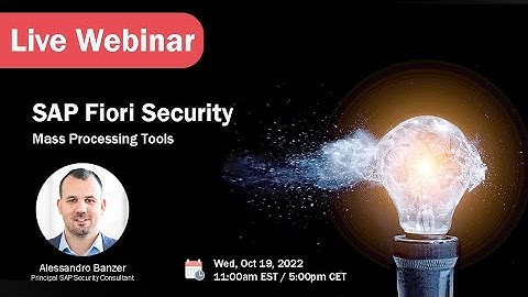 SAP Fiori Security - Mass Processing Tools