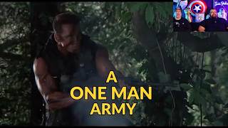 IconicPodcast365 Reaction | COMMANDO Clip - "Epic Shootout" (1985) Arnold Schwarzenegger