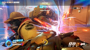 doomfist says hello before fisting someone
