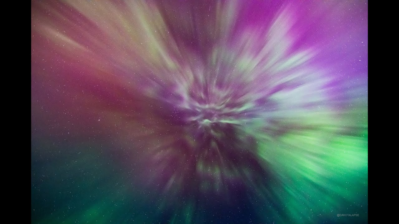 4K Aurora with Corona passing overhead from April 23, 2023 near New