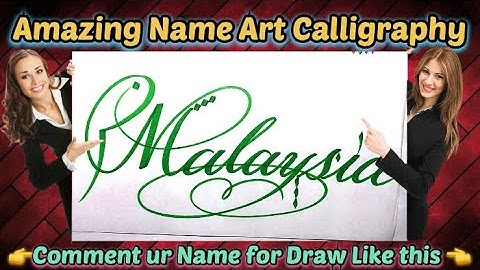 Malaysia Name Signature Calligraphy Status | How to improve Cursive Handwriting | Cut Marker | art