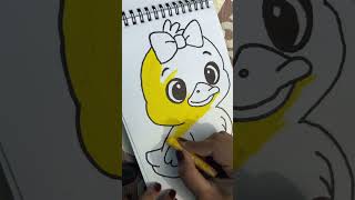 Cute Yellow Bird Drawing 🐥💛 | Easy & Adorable Bird Art