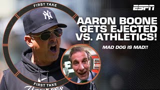 Mad Dog is MAD about Aaron Boone being EJECTED in the 1st inning vs. the Athletics | First Take