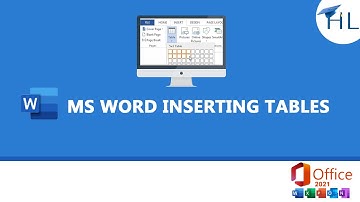 MS Word - Inserting Tables | Creating and Formatting Tables | MS Office 2021| CBSE| Class 4| Class 5
