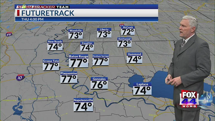 Weather Forecast for Baton Rouge – 4/3/24: Beautiful weather for Thursday.