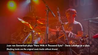 Video thumbnail of "Juan Van Emmerloot play "Hero With A Thousand Eyes" of Steve Lukaher at the drum clinic Music'Scool."