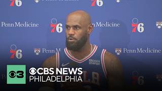 LeBron James holds 1st press conference in Sixers jersey on media day