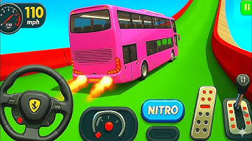 Mega Ramp Bus Stunt Racing 3D – Ultieme Bus Sky Stunts Racing Bus Games 3D – Android Gameplay Afl...