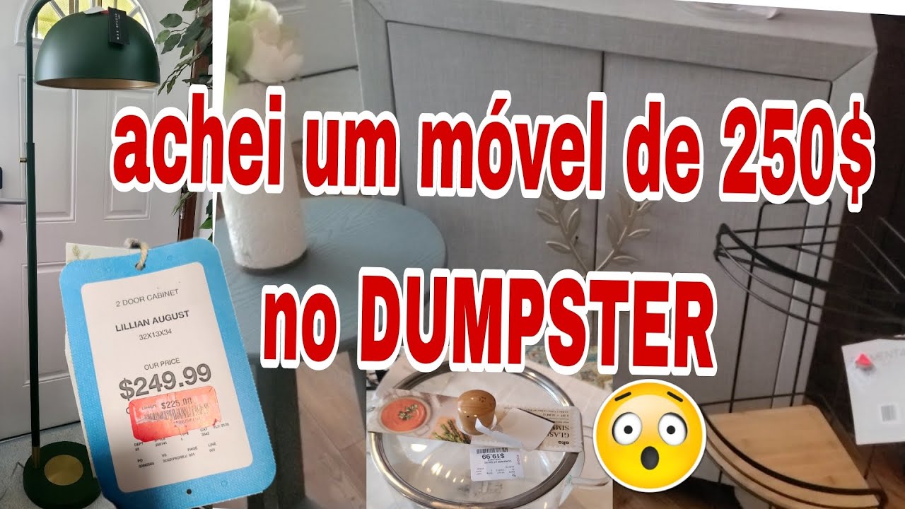 DUMPSTER DIVING Achei um móvel,uma linda luminária e muitas coisas bonitas!