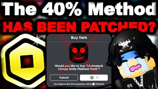 Roblox PATCHED The 40% Robux Discount Script!? HOW TO FIX IT! (ALTERNATIVE METHOD GUIDE)