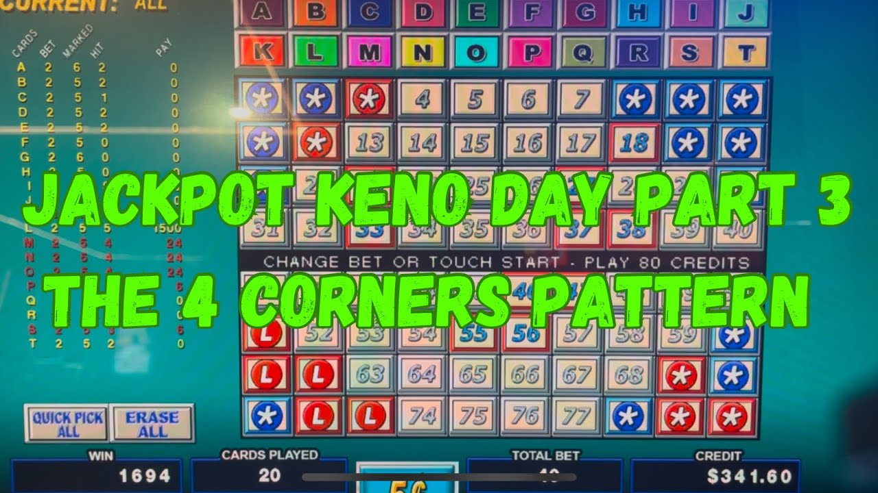 День джекпота в Кено, часть 3. Модель «4 угла» пользуется огромным успехом!