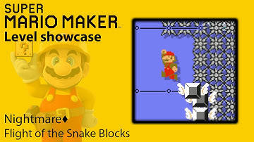 Super Mario Maker - Level Showcase - Flight of the Snake Blocks