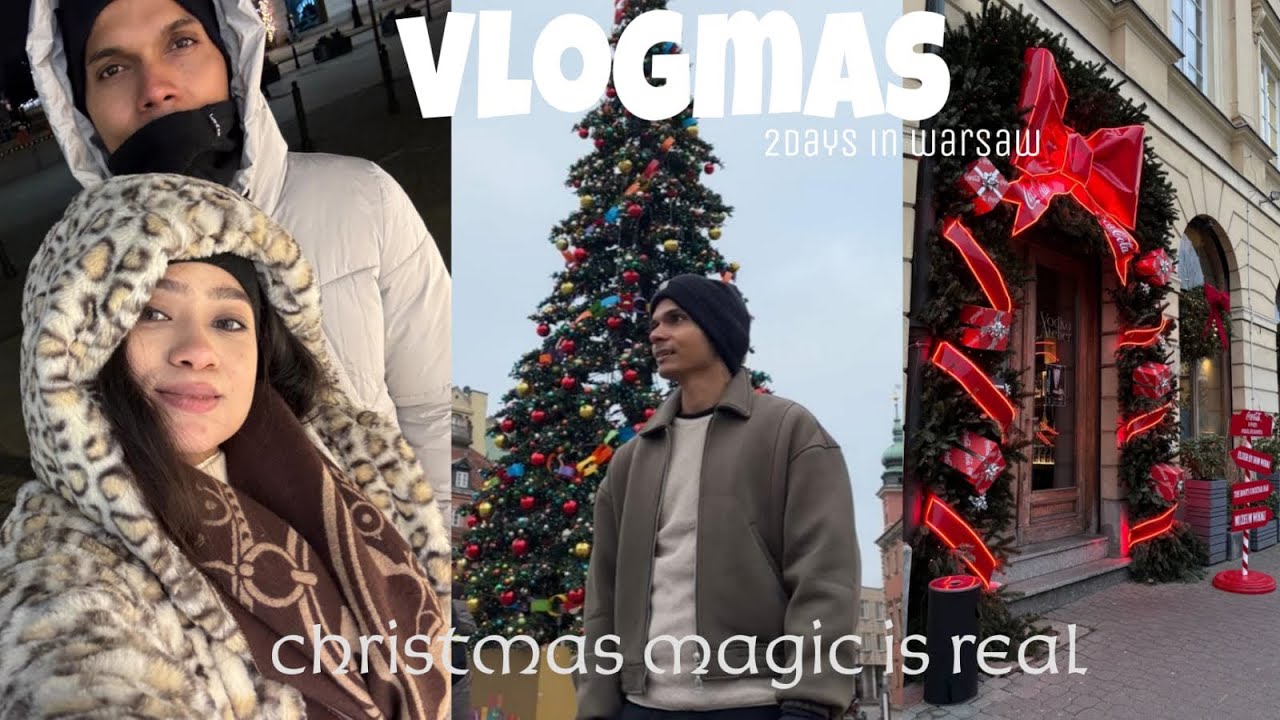 Christmas in warsaw Vlog🎄✨Old town, Cafes, Hot chocolate, Christmas market 