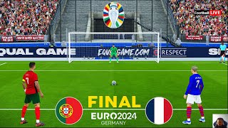 PORTUGAL vs FRANCE - FINAL EURO 2024 - Penalty Shootout | Ronaldo vs Mbappe | eFootball PES Gameplay