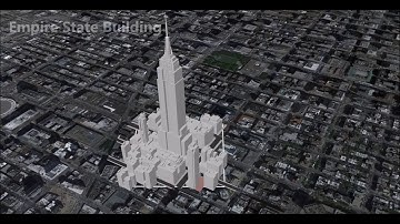 Digital Model of NYC - Sightseeing Tour (KML Visualization in GoogleEarth)