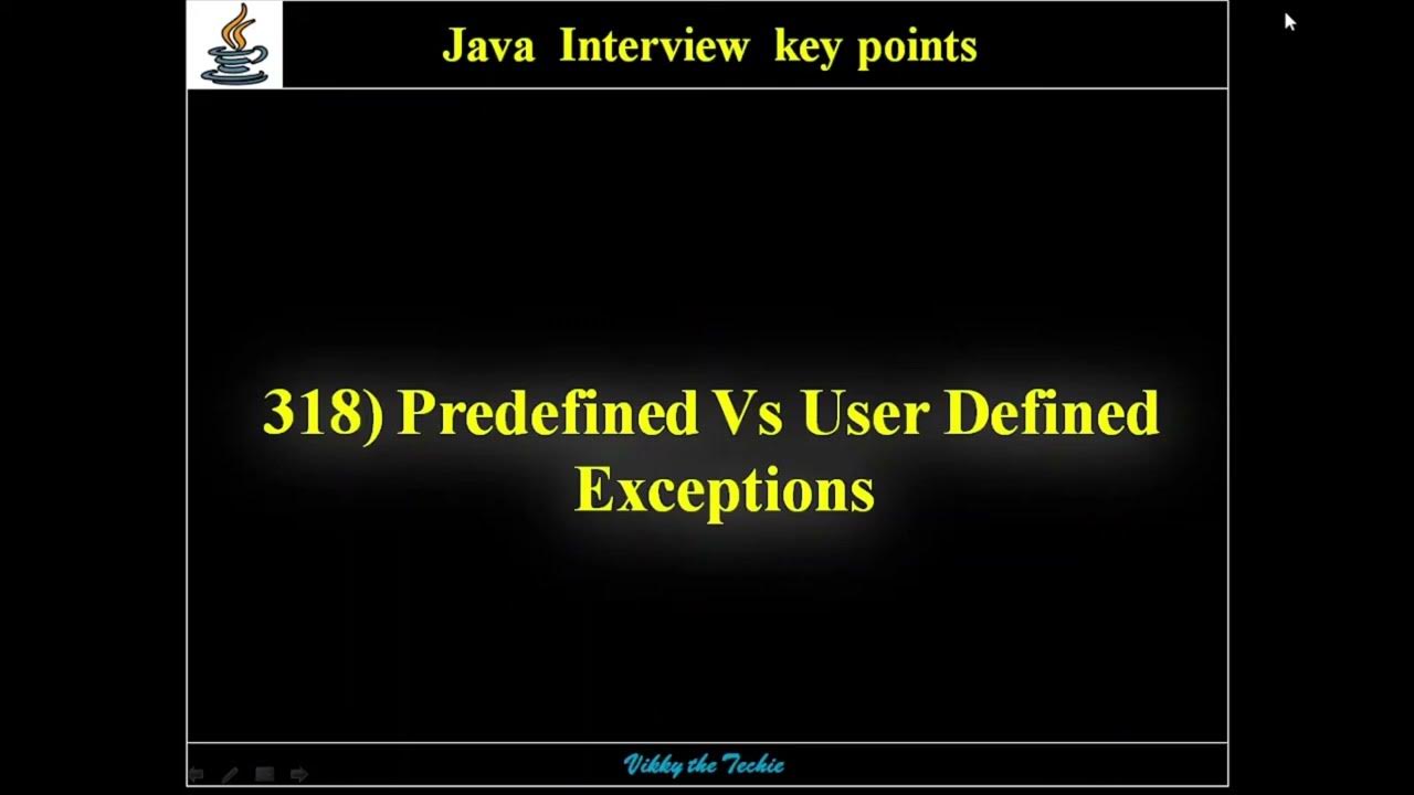 318. Predefined Vs User Defined Exceptions - YouTube
