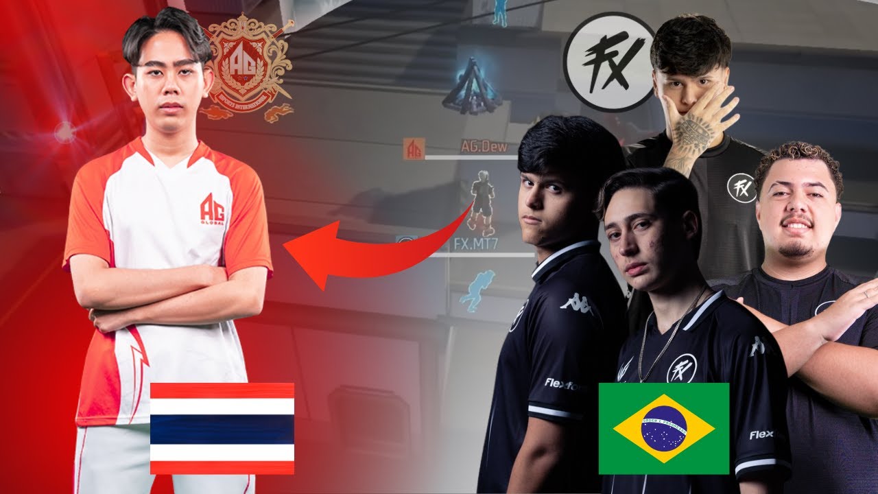 AG.DIW 1-4 ทีมจากบราซิลอดีตแชมปโลกพลิกนรกพาทีมไทยคว้าแชมปโลก 4-4 FREE FIRE🔥🏆