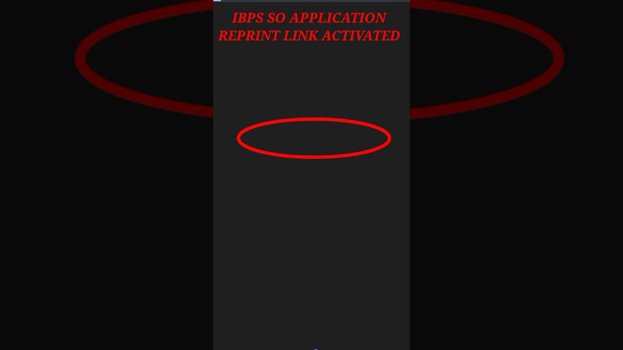 IBPS SO APPLICATION REPRINT LINK ACTIVATED