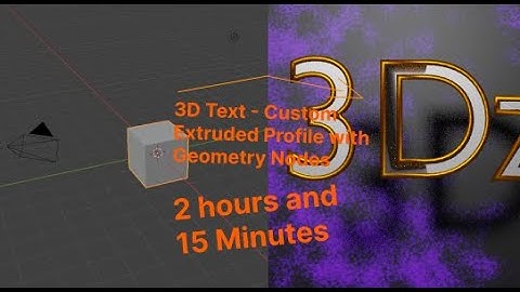 3D Text - Custom Extruded Profile with Geometry Nodes