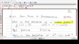 MATH134W1|2020: Lecture #20 Basic Rules Of Differentiation