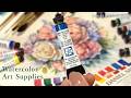 【画材紹介】最高な水彩絵の具と筆をレビュー＆水彩画メイキング　Revie & Making, Watercolor Art Supplies