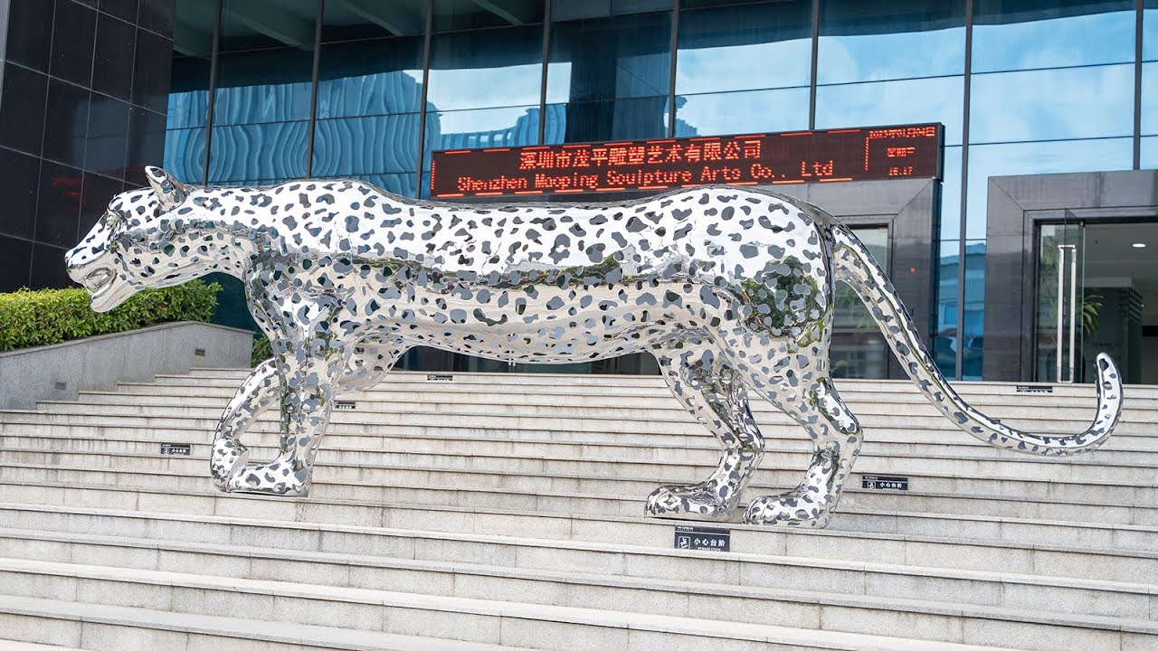 metal-art-big-steel-hollow-leopard-sculpture-youtube