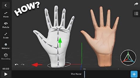 How to model and animate hands with Prisma 3d app on mobile