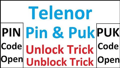 Telenor sim puk code unlock