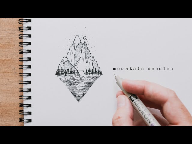 How To Draw Mountains | Mountain Doodles For Beginners