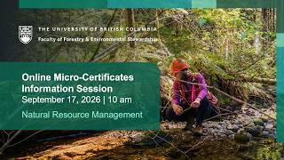 Natural Resource Management Micro-Certificates Information Session - September 2026