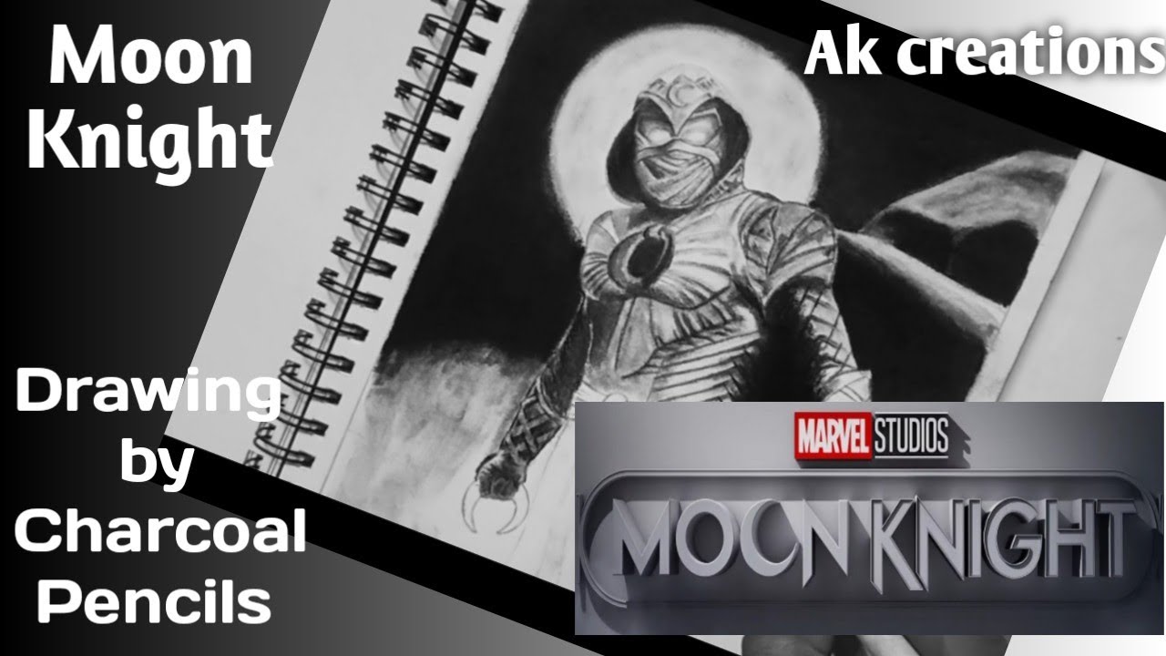 Drawing Moon Knight ,by Charcoal , Comming soon...