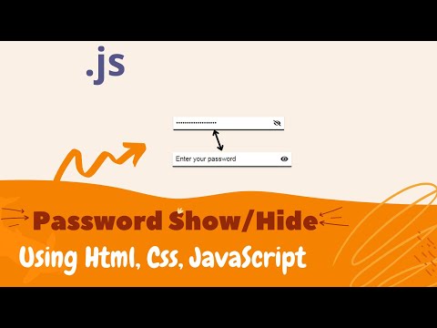 Password show/hide using JavaScript | Password toggle in Html CSS JS | PWOS