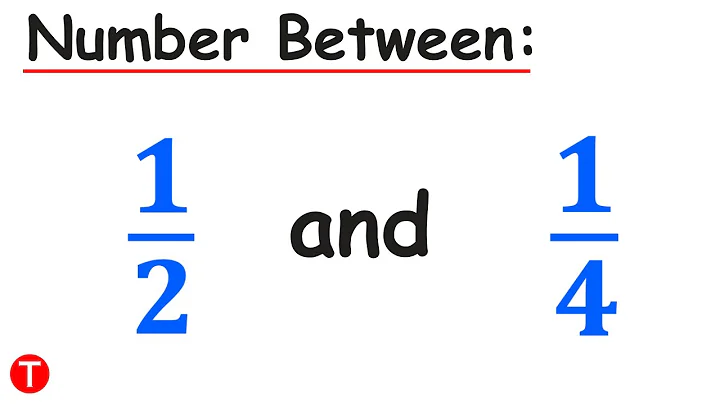 What Number is Halfway Between 1/2 and 1/4? Step-by-step explanation