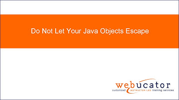 Do Not Let Your Java Objects Escape