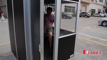 TourGo New Design Aluminum Composite Panels Dark Grey Two Person Interpreter Booth For Translation