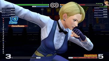 KOF XIV - King 744 damage Max Mode combo