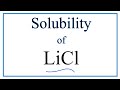 Solubility of Lithium Chloride